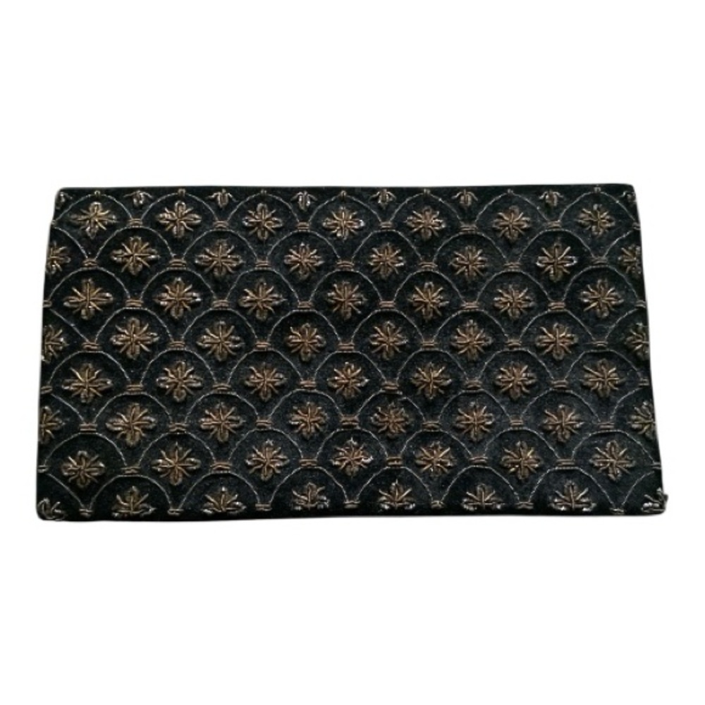 Vintage Velvet Beaded Clutch Mini Bag Ivory Palace